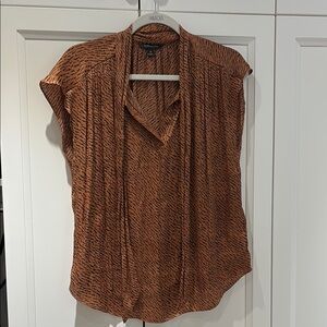 Banana Republic Brown Cap Sleeve Relaxed Blouse